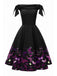 1950s Off-Shoulder Butterfly Swing Dress
