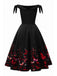 1950s Off-Shoulder Butterfly Swing Dress