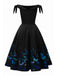 1950s Off-Shoulder Butterfly Swing Dress