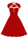 1950s Polka Dots Heart Collar Dress
