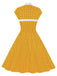 1950s Polka Dots Heart Collar Dress