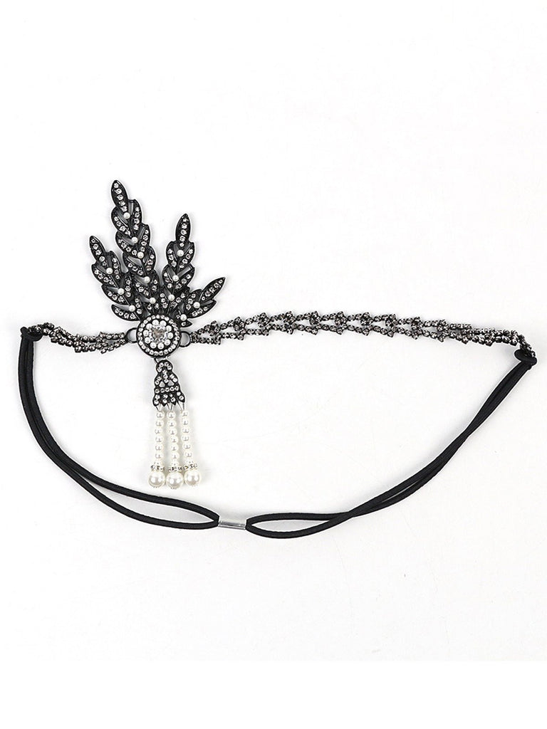 [US Warehouse] 1920s Pearl Rhinestone Headband