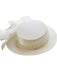 White Retro Pearl Bow Knot Hat