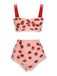 Lace Strawberry Cami Tankini Set