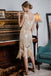 [US Warehouse] Apricot 1920s Beaded Sequin  Flapper Dress