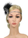 Silver 1920s Feather Rhinestone Headband: timeless style reimagined