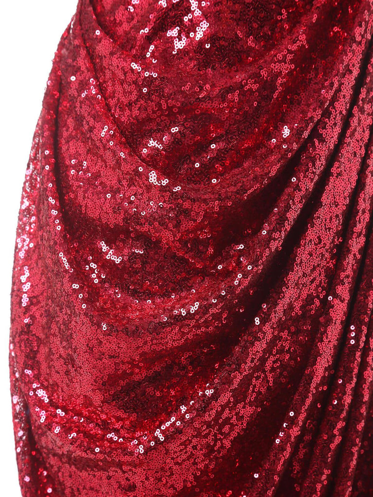 Strapless Sequin Bridesmaid Dress, classic vintage style elegant retro fashion - Image 10
