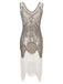 White 1920s Fringed Flapper Dress: where 1920s romance meets her modern spirit