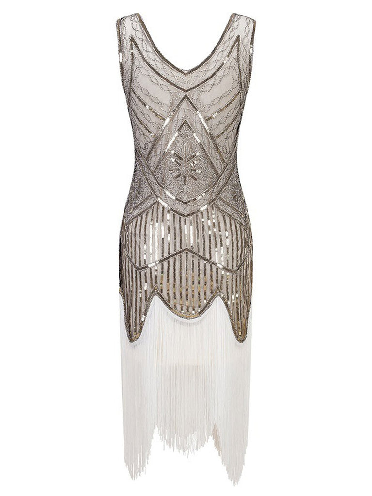 White 1920s Fringed Flapper Dress — vintage elegance for the modern woman