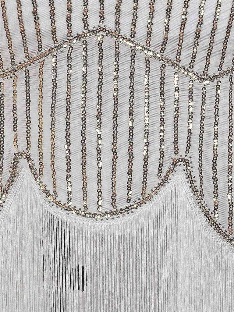 White 1920s Fringed Flapper Dress: timeless style reimagined