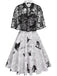 1950s Bat Cape Swing Dress | 1950s | vintage dress, retro fashion