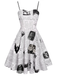 White 1950s Bat Cape Swing Dress: timeless style reimagined