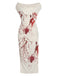 White 1960s Halloween Blood Pencil Dress — vintage elegance for the modern woman