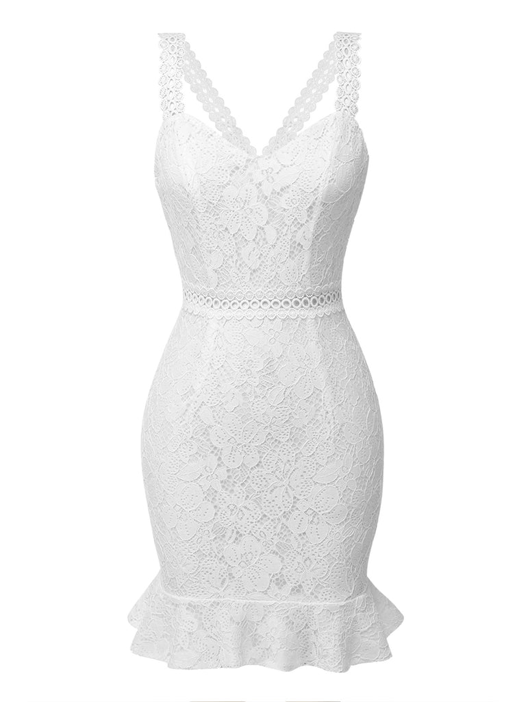 White 1960s Lace Vintage Dress: timeless style reimagined