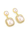 White Retro Pearl Danglers Earrings: timeless style reimagined
