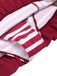 Wine Red 1950s Stripe Heart Collar Swimsuit — vintage elegance for the modern woman