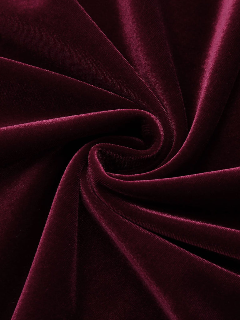 Wine Red 1960s Velvet Bodycon Dress: timeless style reimagined