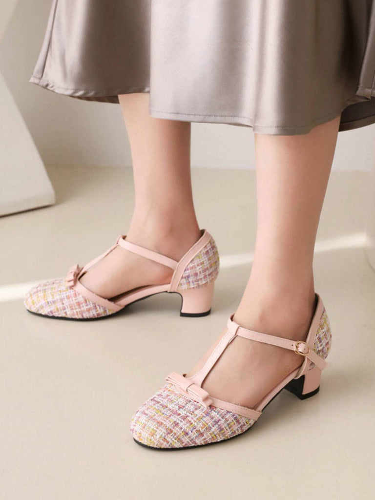 Woolen Buckle Heels Mary Jane Shoes: timeless style reimagined