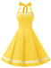 Yellow 1950s Halter Swing Dress — vintage elegance for the modern woman