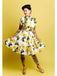 Yellow 1950s Lemon Bow Swing Dress — vintage elegance for the modern woman