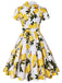 Yellow 1950s Lemon Bow Swing Dress — vintage elegance for the modern woman