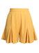 Yellow 1950s Ruffled Pockets Shorts: timeless style reimagined