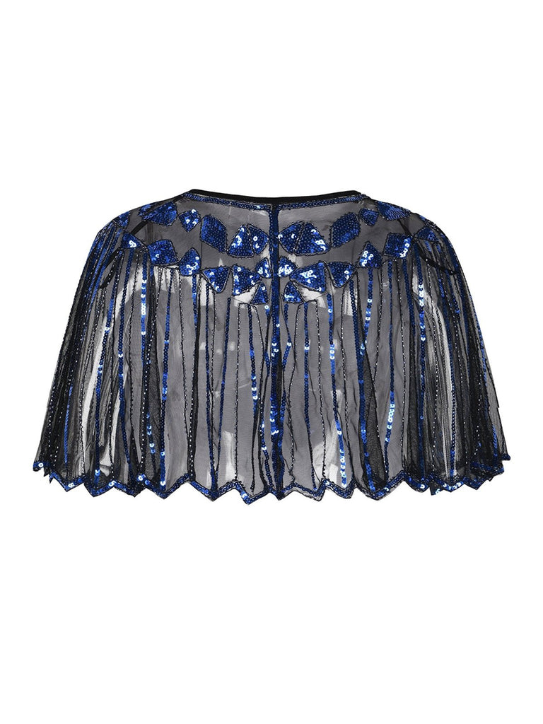 1920s Shawl Beaded Sequin Flapper Cape