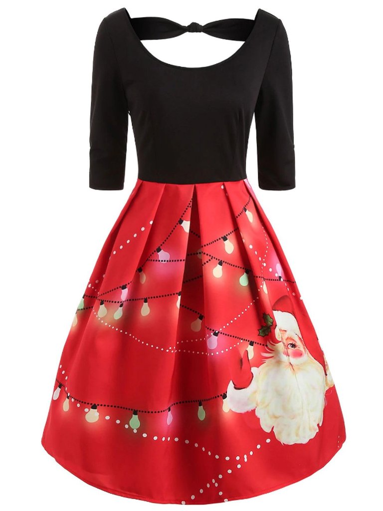 1950s Christmas Santa Swing Dress