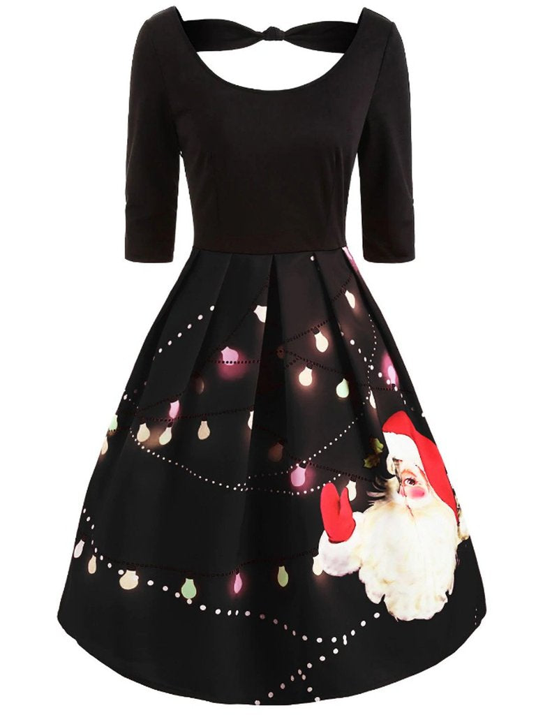 1950s Christmas Santa Swing Dress