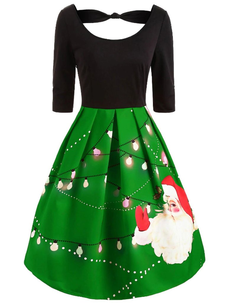 1950s Christmas Santa Swing Dress